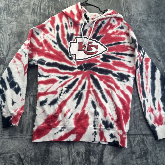 NFL Team Apparel Other - Kansas City Chiefs Tie Dye Sweatshirt Hoodie Red Black White NFL Football Mens M